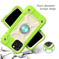 thumbnail image 5 of iPhone 12 Pro Max Case 6.7 Inch - TECH CIRCLE Heavy Duty Protective Shockproof Plastic/Silicone Case Drop Proof Rugged Colorful Cute Cover with Cell Phone Ring Holder Stand (B Green), 5 of 8