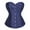 Blue2, variant on WZXFASHION Women's Overbust Sweetheart Lace Up Plastic Bones Corset Bustier Top Black Corset Vintage Satin Underbust Corset Party Cosplay Shapers Purple XXL