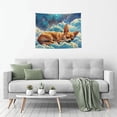 thumbnail image 6 of Bingfone Artistic Starry Sky Cloud Dog Tapestry Wall Hanging Decor for Living Room Bedroom Dorm Classroom Office Decor 29x37 Inch, 6 of 8