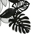 thumbnail image 5 of DecMode Black Metal Tropical Floral Wall Decor with Wire Accents, 5 of 6