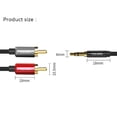 thumbnail image 2 of 2X RCA Cable 2RCA to 3.5 Audio Cable 3.5mm Jack Rca Aux Cable(2M), 2 of 7