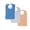 White, Royal, Peach, variant on 6 Pack Terry Adult Bib with Hook and Loop Fastener (Blue, White, Royal)