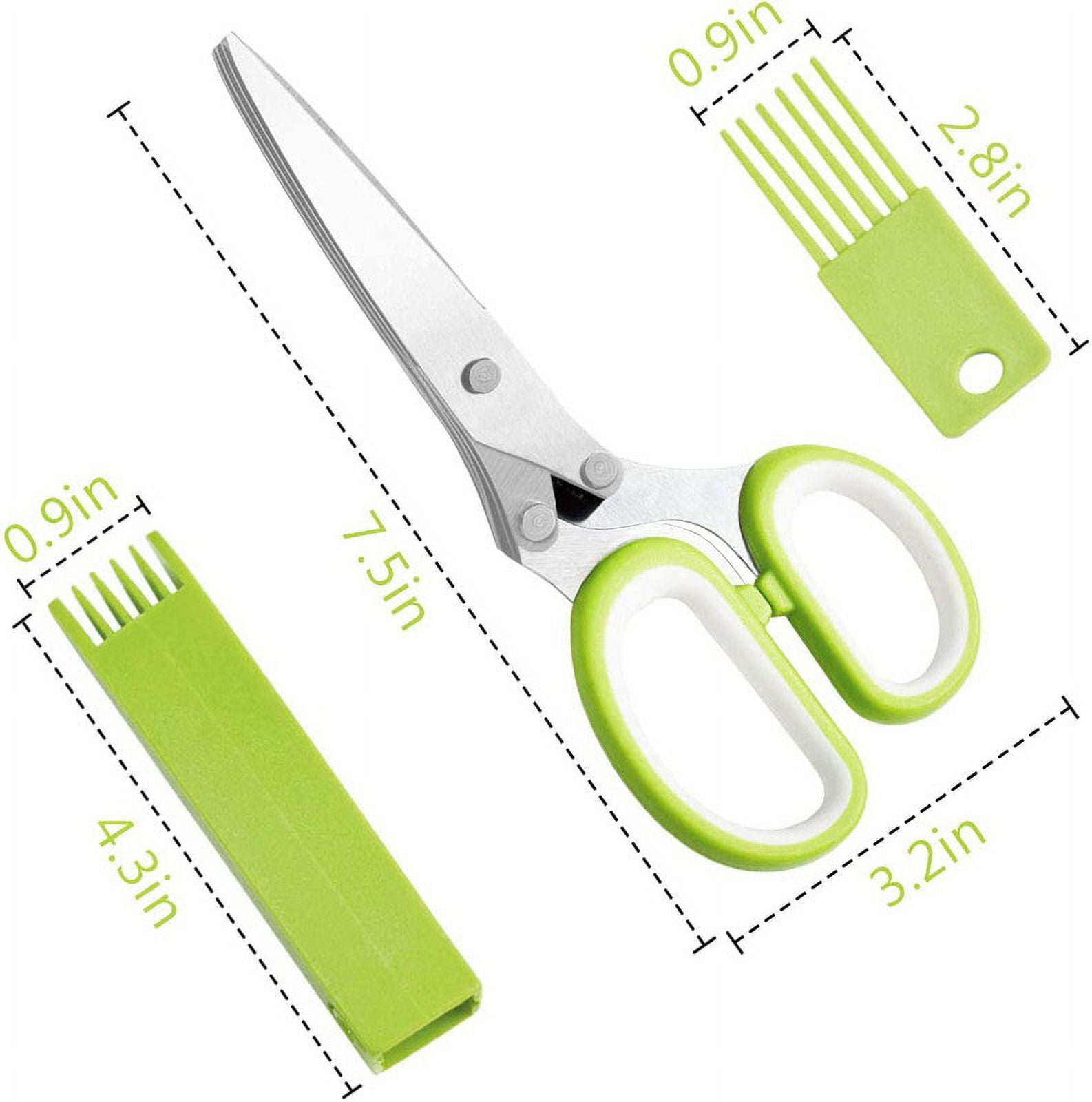 Herb Scissors Set, Multipurpose 5 Blade Kitchen Shears with Safety Cover  and Cleaning Comb, Sharp and Anti-rust Herb Scissors Set for Cutting  Cilantro Onion Salad Garden Herbs 