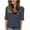 Navy1, variant on Women's V Neck T Shirts Half Sleeve Tops Casual Solid Color Summer Tees Casual Loose Fitted Tunic Tops