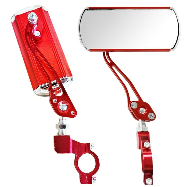 Lot de 2 Rétroviseurs de Vélo Réglables Pivotants Grand Angle Rétroviseurs en Alliage d'Aluminium Rétroviseurs de Sécurité