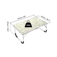 thumbnail image 2 of Unique Bargains Table Pliable pour Ordinateur Portable, Table de Pique-Nique Portable, Tables de Lit, Collations, Bureaux de Lecture, Blanc Vert, 2 of 5