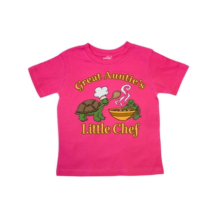 

Inktastic Great Auntie s Little Chef with Cute Turtles Gift Toddler Boy or Toddler Girl T-Shirt