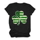 thumbnail image 2 of Fiudx Camisetas para Mujer Camiseta Informal de Manga Corta con Cuello Redondo y Estampado de San Patricio para Mujer, 2 of 4