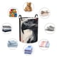 thumbnail image 4 of Fotbe Red Black Ink Style Bald Eagle Cesto de Ropa con Asas, Cesto Impermeable de Gran Capacidad, Bolsa de Lavado para Dormitorio, Cesto de Ropa con Ruedas y Asas-Medium, 4 of 6