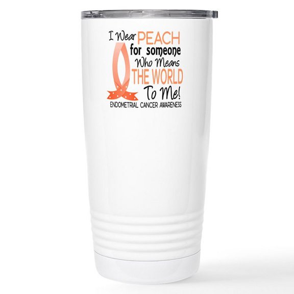 CafePress - Means World To Me 1 Endometrial Cancer Shirts Cera - Insulated Stainless Steel Travel Tumbler 20 oz.