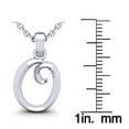thumbnail image 5 of SuperJeweler O Initial Necklace In Heavy 14 Karat White Gold With Free 18 Inch Cable Chain, For Women, 5 of 6
