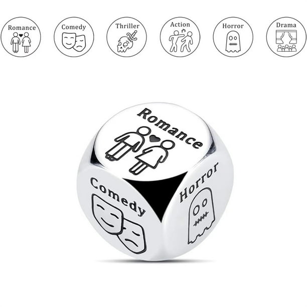 Dados para decisiones alimentarias, regalos, juego de dados metálicos de múltiples caras, juego de mesa de emparejar. Los dados