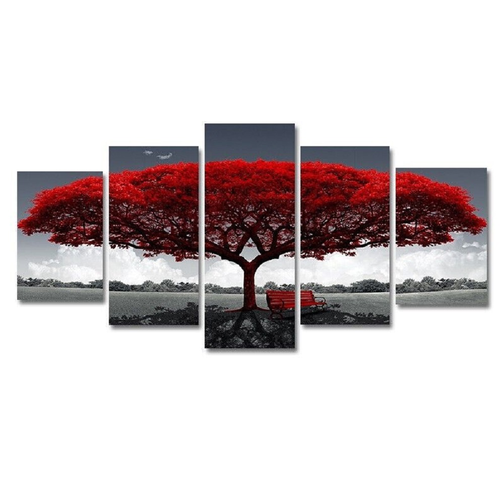 Canvas Print Paintings Landscape Pictures Wall Art Modern Living Room Decoration 5 Pieces
