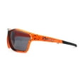 thumbnail image 2 of Xloop Mens Sport Wrap Around Rectangular Plastic Sunglasses Black Orange, 2 of 4