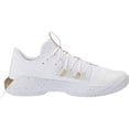 thumbnail image 2 of Under Armour Women's Block City 2.0 Volleyball Shoe, White/Gold, 11 B(M) US, 2 of 4