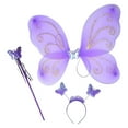 thumbnail image 3 of Disfraz de ala de hada Sunnimix para niñas con Diadema morada, 3 of 8