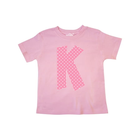 

Inktastic Pink and White Polka Dots Letter K Gift Toddler Boy or Toddler Girl T-Shirt