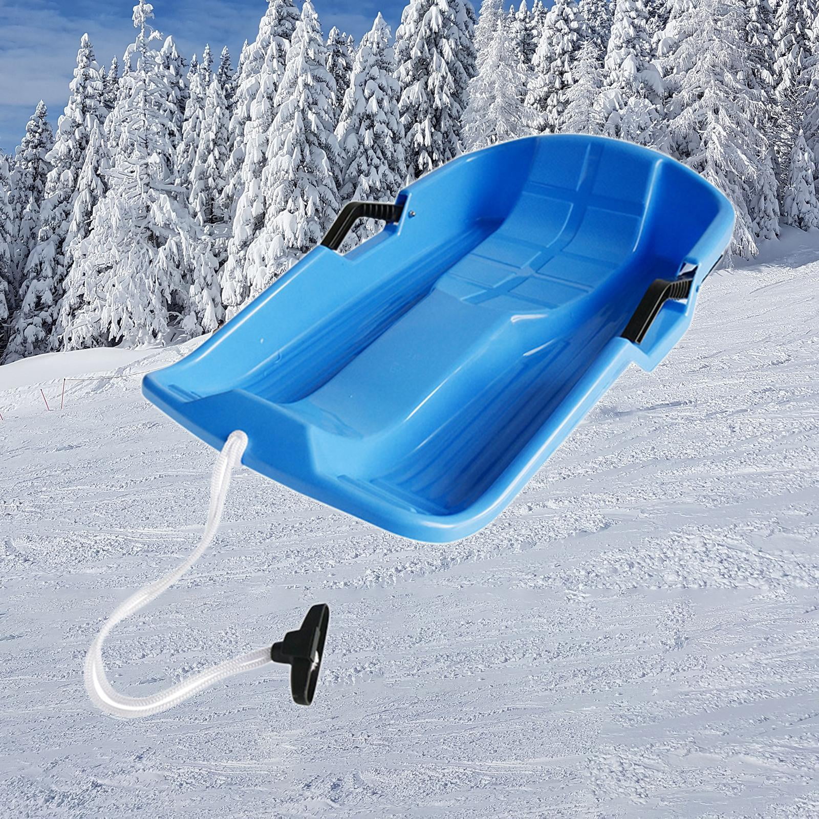 DYNWAVECA Snowboard Toboggan, with Pull Rope Wear Resistant, Grass