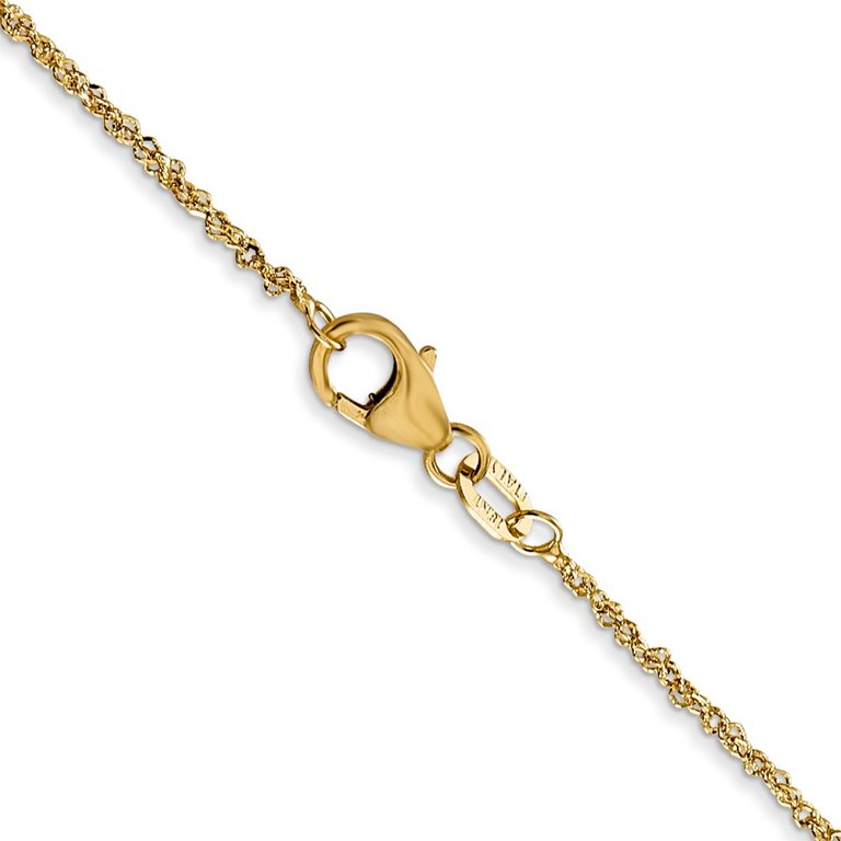 Auriga 18k Yellow Gold 1.1mm Singapore Chain Necklace 16inch  1.1mm 18k Yellow Gold Singapore Chain Necklace, 16 Inch main image 0
