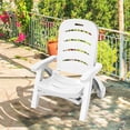 thumbnail image 4 of Patiojoy 2 PCS Patio Chaise Lounge Chair 5-Position Folding Recliner for Beach Poolside Backyard White, 4 of 10