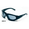 Body Specs Black Frame Goggles-Sunglasses with Smoke-Green Lens