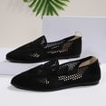 thumbnail image 6 of Women's Pointed Toe Penny Loafers Dressy Ballet Flats Knit Mesh Slip-on Shoes Comfortable Lightweight Black 7.5, 6 of 9