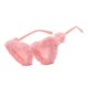thumbnail image 2 of Plush Fuzzy Glasses Heart Shaped Cute Soft Fashionable Fur Sunglasses for Women Girls, 2 of 5