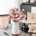 thumbnail image 3 of Taicans Artificial Hydrangea Carnation Centerpiece Small Lilac Faux Flowers for Wedding Decor Home Decoration Party Table Mantel Display High-End Lifelike Realistic Silk Flowers Beauty Gift,12.2in, 3 of 4