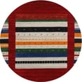 thumbnail image 1 of Ahgly Company Machine Washable Indoor Round Contemporary Army Brown Area Rugs, 3' Round, 1 of 7