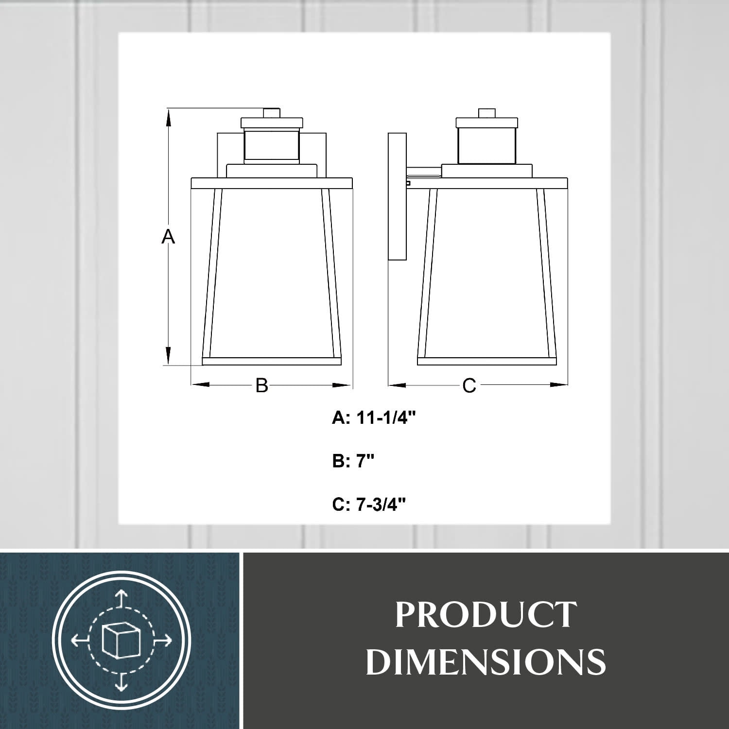 Geneva 7-in. W 1 Light Black Motion Sensor Dusk to Dawn Outdoor Wall Lantern Clear Glass