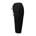 thumbnail image 6 of yillto Women Cotton Linen Capris Cropped Leg Loose Pants Elastic Waist Casual Capri Trousers with Pockets, 6 of 7