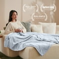 thumbnail image 6 of Bare Home Microplush Fleece Blanket - 300 GSM - Fuzzy Microfleece - Soft & Plush - Throw/Travel, Blue Mist, 6 of 10