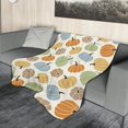 thumbnail image 3 of Fall Blanket Soft Flannel Lightweight Autumn Colorful Pumpkins Throw Blanket Cozy Warm Thanksgiving Farmhouse Home Party Decor On Living Room Sofa Couch Bed 40x50 inch, 3 of 7