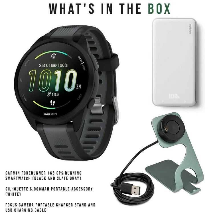 その他 GARMIN - GARMIN FORERUNNER 165 BLACK GRAY Garmin Forerunner 165 Running Watch - Black/Slate Gray – Pro