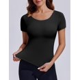 thumbnail image 4 of Pinspark Womens Workout Shirt Short Sleeve Basic Activewear Tops Double Lined Tennis Shirt Summer Casual, 4 of 6