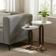 thumbnail image 2 of Irene Indoor Cast Aluminum Side Table Antique Brass, 2 of 5