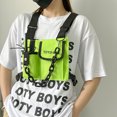 thumbnail image 1 of Bolsa de pecho táctico funcional para hombre chaleco tipo bala de Ehuebsd estilo Hip Hop bolsa de calle riñonera Unisex aparejo para el pecho color negro, 1 of 9