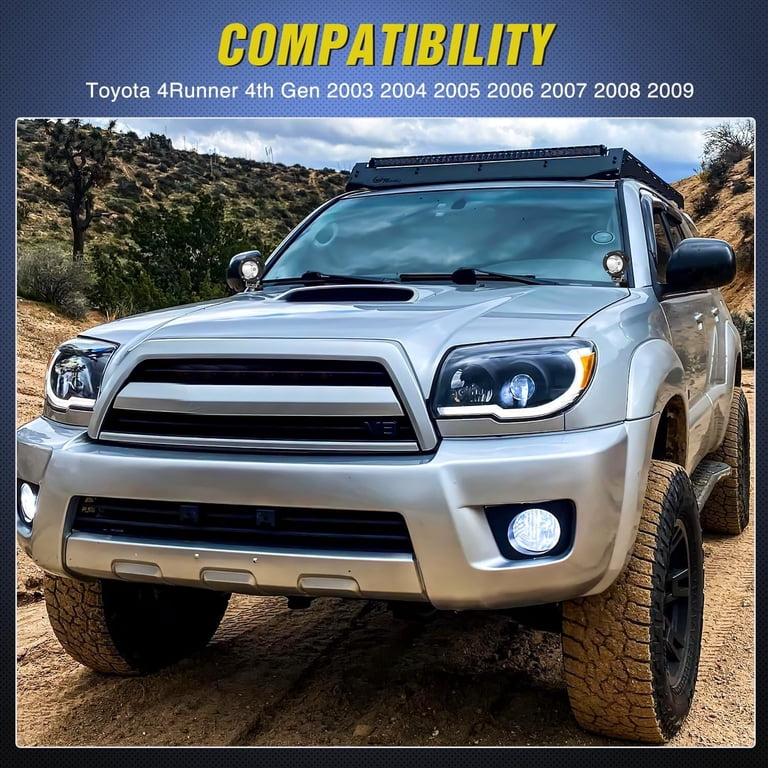 Nilight Ditch Light Brackets Hood Hinges Mount Bracket Kit for Auxiliary  Offroad LED Pod Light Work Lights Compatible with Toyota 4Runner 4th Gen  2003-2009 - Walmart.com