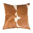 thumbnail image 3 of Set of Two 18" Brown and White Cowhide Cowhide Throw Pillows, 3 of 5