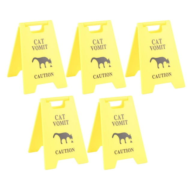 Letrero De Vómito Para Mascotas, ABS Impermeabilizante De Larga Duración, Divertido, Para Gato, 5 Uds.