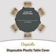thumbnail image 5 of Exquisite 84" Round Tablecloth Cover - Silver Disposable Plastic Tablecloth - Heavy Duty Premium Plastic Disposable Table Cloth Round, 1ct, 5 of 5