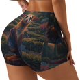 thumbnail image 2 of Kdxio Garden Meditating Weasel Print Workout Shorts for Women Seamless Soft Smooth Gym Yoga Scrunch Active Shorts, 2 of 5
