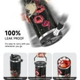 thumbnail image 6 of 30oz Insulated Tumbler with Handle & Flip Straw - Goth Skull & Poppy Design Travel Mug, Gothic Halloween Gift for Women (1-Pack), 6 of 6