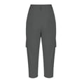thumbnail image 6 of WQNVRNR Mens Below The Knee Shorts- Side Pocket Casual Relaxed Fit Comfortable Cargo Shorts Dark Gray Size 33, 6 of 9