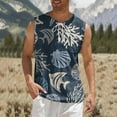 thumbnail image 2 of Summer Men Tank Top Sleeveless 3D Retro Vest Running Workout Tee, 2 of 4