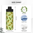 thumbnail image 3 of Honeii Fresh Corn Print 18OZ Sports Insulated Kettle,Double-Walled Stainless Steel Water Bottle with Leak-Proof Lid, Perfect for Outdoor, Sports, and Travel, 3 of 7