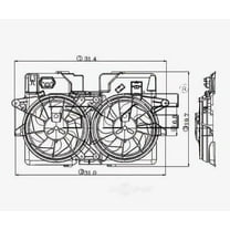 Dual Radiator and Condenser Fan Assembly Fits select: 2001-2004 FORD ESCAPE, 2001-2006 MAZDA TRIBUTE
