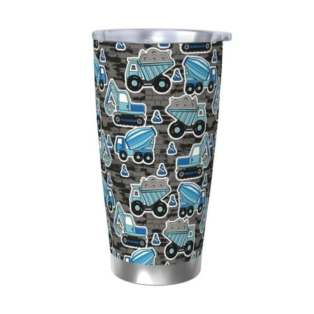 

Vsdgher Blue Excavator 20 Oz Stainless Steel Vacuum Insulated Travel Mug Coffee Cup for Home Office Outdoor Works Great for Ice Drinks and Hot Beverage -Without Straw
