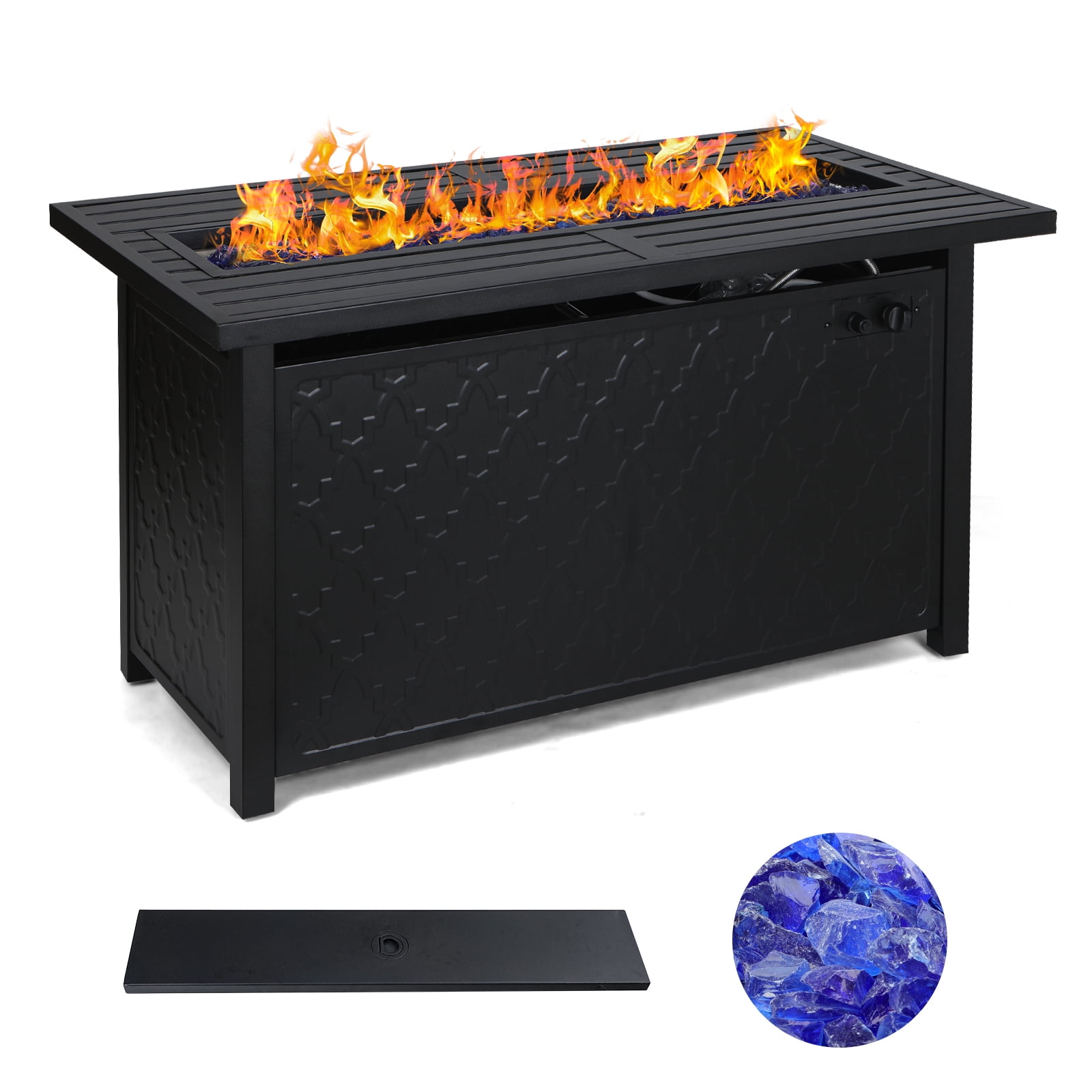 Mf Studio 45 50000but Propane Fire Pit, Fire Pit Table With Lid