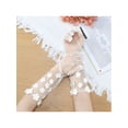 thumbnail image 6 of INSPIRE CHIC Women's Pearl Floral Lace Gloves Female Polka Point Finger Length Arm Sleeves for Grace Female Bridge Wedding Party Dating White2, 6 of 6